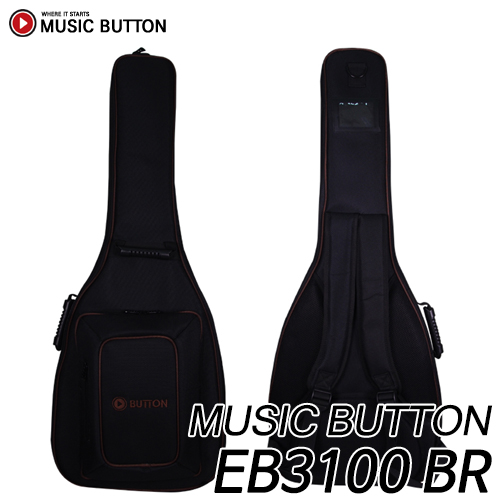 뮤직버튼(Music Button)초경량 1.7kg 일렉트릭기타 가방 EB3100 BR
