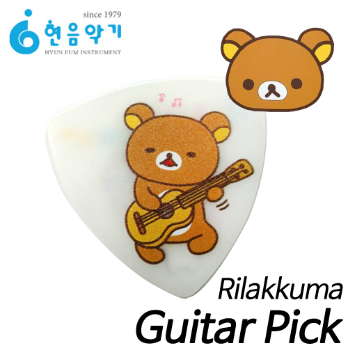 리락쿠마(Rilakkuma)기타 피크 (기타치는 리락쿠마:흰색/소프트)