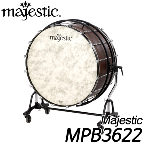 마제스틱(Majestic)MPB 시리즈 콘서트 베이스드럼  36인치 바퀴형스탠드 폭(두께) 22인치 MPB3622