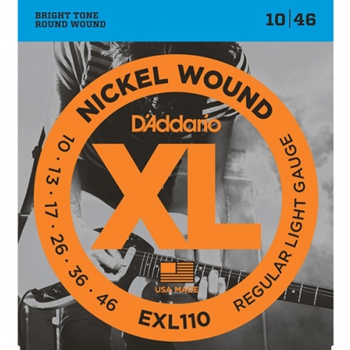 다다리오(Daddario) 일렉기타 스트링 EXL110 Nickel Wound, Regular Light, 10-46 (+피크증정)
