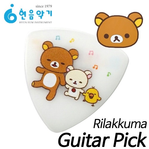 리락쿠마(Rilakkuma)기타 피크 (리락쿠마+코리락쿠마+병아리:흰색/소프트)