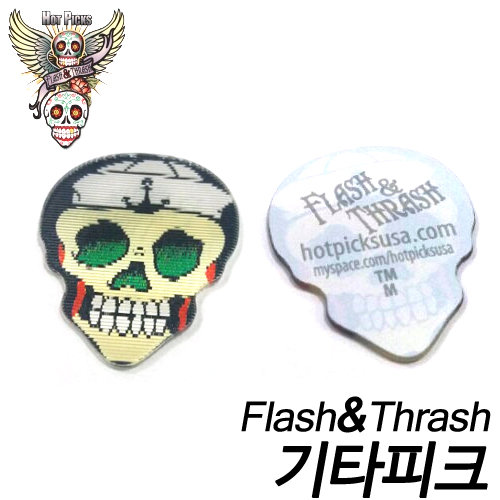 Flash&amp;Thrash해골모양 기타피크